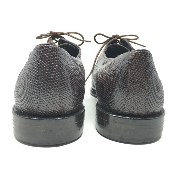 Belvedere Oxfords Shoes Size 10 Brown CrocodileThe